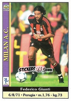 Sticker Federico Giunti - Calcio 2000-2001 n. 233 - Mundicromo