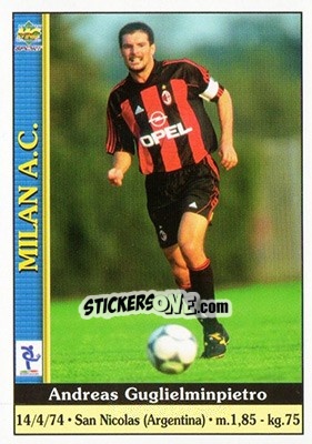 Figurina Andreas Guglielminpietro - Calcio 2000-2001 - Mundicromo