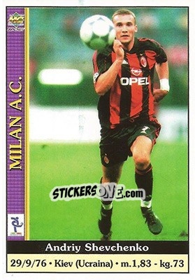 Sticker Andriy Shevchenko - Calcio 2000-2001 - Mundicromo