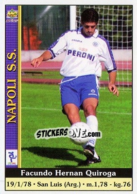 Cromo Facundo Hernan Quiroga - Calcio 2000-2001 n. 249 - Mundicromo