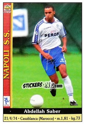Cromo Abdellah Saber - Calcio 2000-2001 - Mundicromo