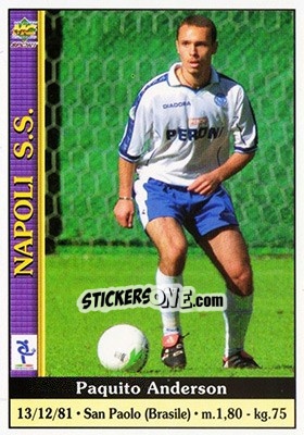 Sticker Paquito Anderson - Calcio 2000-2001 n. 258 - Mundicromo