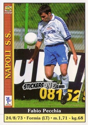Sticker Fabio Pecchia - Calcio 2000-2001 n. 259 - Mundicromo