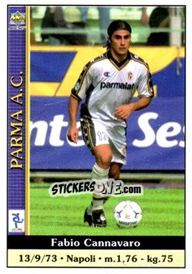 Sticker Fabio Cannavaro - Calcio 2000-2001 n. 270 - Mundicromo