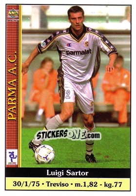 Sticker Luigi Sartor - Calcio 2000-2001 n. 272 - Mundicromo