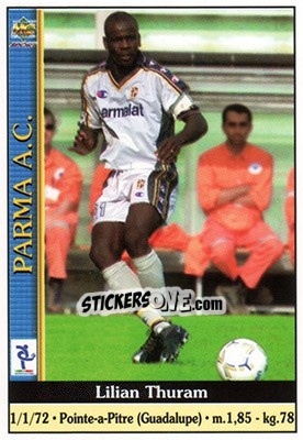 Sticker Lilian Thuram - Calcio 2000-2001 n. 273 - Mundicromo
