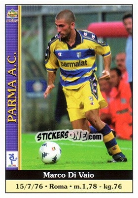 Sticker Marco Di Vaio - Calcio 2000-2001 n. 286 - Mundicromo