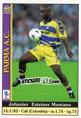 Sticker Johnnier Esteiner Montano - Calcio 2000-2001 n. 287 - Mundicromo