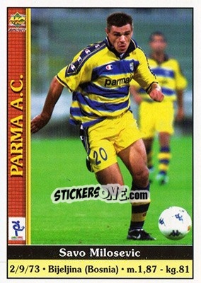 Sticker Savo Milosevic - Calcio 2000-2001 n. 288 - Mundicromo