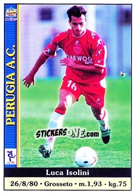 Sticker Luca Isolini - Calcio 2000-2001 - Mundicromo