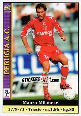 Sticker Mauro Milanese - Calcio 2000-2001 n. 296 - Mundicromo