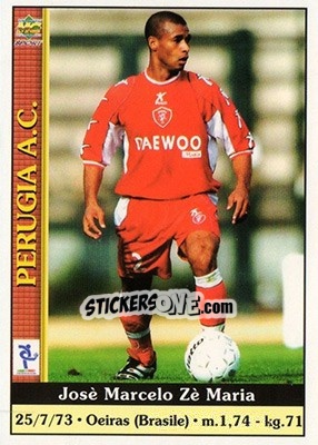 Sticker Jose Marcelo Ze Maria - Calcio 2000-2001 n. 301 - Mundicromo