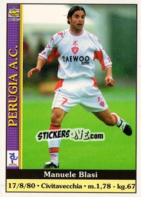 Sticker Manuele Blasi - Calcio 2000-2001 n. 304 - Mundicromo