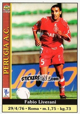 Sticker Fabio Liverani - Calcio 2000-2001 n. 305 - Mundicromo