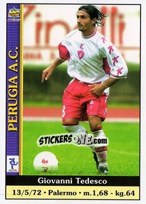 Sticker Giovanni Tedesco - Calcio 2000-2001 n. 307 - Mundicromo