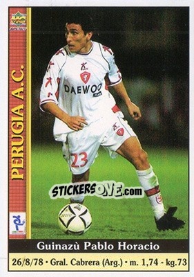 Cromo Guinazu Pablo Horacio - Calcio 2000-2001 - Mundicromo