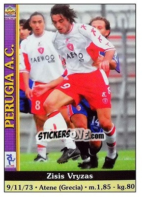 Sticker Zisis Vryzas - Calcio 2000-2001 - Mundicromo