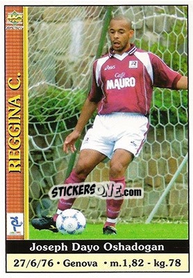 Sticker Joseph Dayo Oshadogan - Calcio 2000-2001 n. 318 - Mundicromo