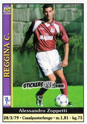Sticker Alessandro Zoppetti - Calcio 2000-2001 - Mundicromo