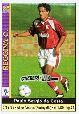 Sticker Paulo Sergio da Costa - Calcio 2000-2001 n. 325 - Mundicromo