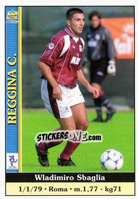 Sticker Wladimiro Sbaglia - Calcio 2000-2001 - Mundicromo