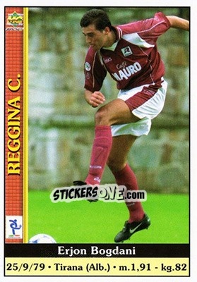 Sticker Erjon Bogdani - Calcio 2000-2001 n. 334 - Mundicromo