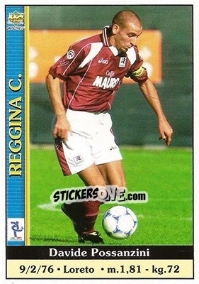 Sticker Davide Possanzini - Calcio 2000-2001 n. 335 - Mundicromo