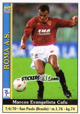 Sticker Marcos Evangelista Cafu - Calcio 2000-2001 n. 340 - Mundicromo