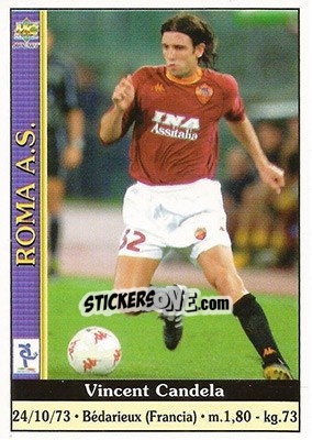 Sticker Vincent Candela - Calcio 2000-2001 n. 341 - Mundicromo