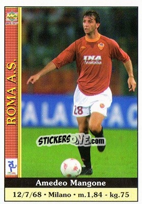 Sticker Amedeo Mangone - Calcio 2000-2001 n. 343 - Mundicromo