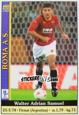 Sticker Walter Adrian Samuel - Calcio 2000-2001 - Mundicromo