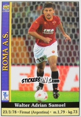 Sticker Walter Adrian Samuel - Calcio 2000-2001 n. 345 - Mundicromo