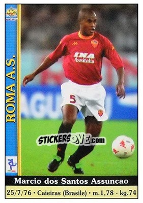 Sticker Marcio dos Santos Assuncao - Calcio 2000-2001 n. 348 - Mundicromo
