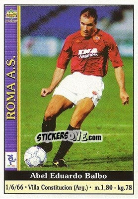 Sticker Abel Eduardo Balbo - Calcio 2000-2001 n. 357 - Mundicromo