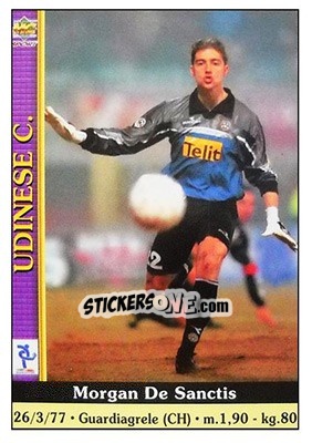 Sticker Morgan De Sanctis - Calcio 2000-2001 n. 363 - Mundicromo