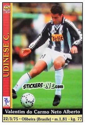 Sticker Valentim do Carmo Neto Alberto - Calcio 2000-2001 n. 364 - Mundicromo