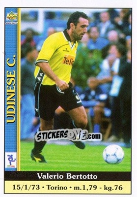 Sticker Valerio Bertotto - Calcio 2000-2001 n. 365 - Mundicromo