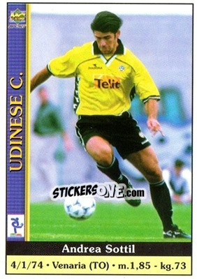 Sticker Andrea Sottil - Calcio 2000-2001 - Mundicromo