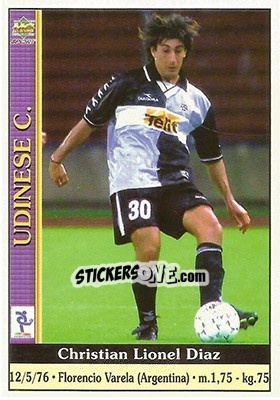 Sticker Christian Lionel Diaz - Calcio 2000-2001 n. 371 - Mundicromo