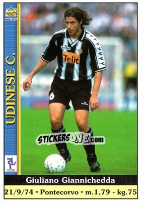 Sticker Giuliano Giannichedda - Calcio 2000-2001 n. 373 - Mundicromo