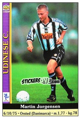 Sticker Martin Jorgensen - Calcio 2000-2001 n. 375 - Mundicromo