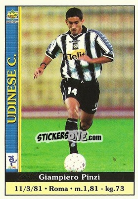 Sticker Giampiero Pinzi - Calcio 2000-2001 n. 377 - Mundicromo