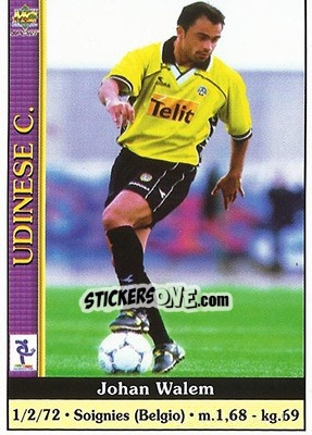 Sticker Johan Walem - Calcio 2000-2001 n. 379 - Mundicromo