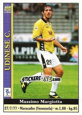 Sticker Massimo Margiotta - Calcio 2000-2001 - Mundicromo