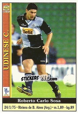 Sticker Roberto Carlo Sosa - Calcio 2000-2001 n. 384 - Mundicromo