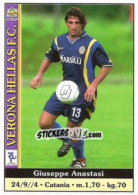 Sticker Giuseppe Anastasi - Calcio 2000-2001 - Mundicromo