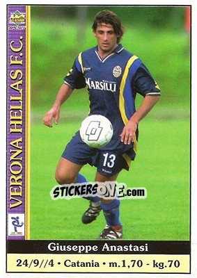 Sticker Giuseppe Anastasi - Calcio 2000-2001 n. 388 - Mundicromo