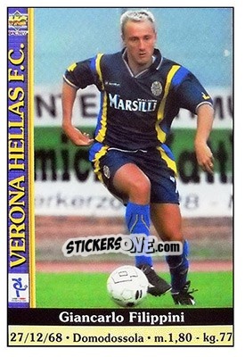 Sticker Giancarlo Filippini - Calcio 2000-2001 n. 391 - Mundicromo
