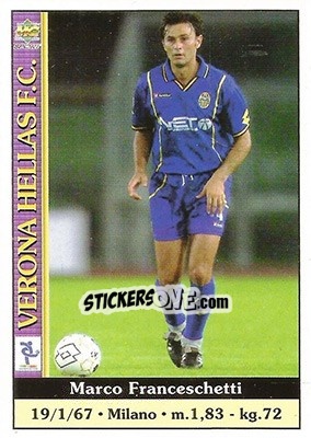 Sticker Marco Franceschetti - Calcio 2000-2001 n. 392 - Mundicromo