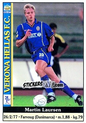 Sticker Martin Laursen - Calcio 2000-2001 n. 394 - Mundicromo